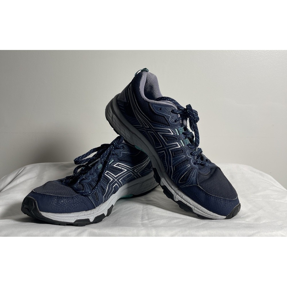 Asics Gel Venture 7 Shoes Womens 8.5 Wide Blue Sneakers Athletic Active Running